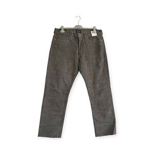 J.Crew 1040 Athletic Fit Stretch Corduroy Pants Dark Charcoal 35x30 NWT